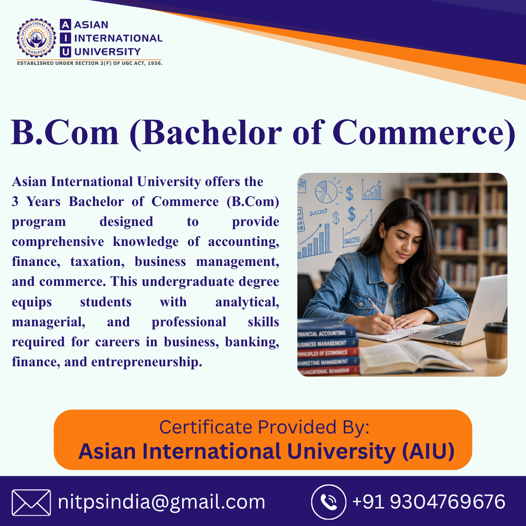 B.com (Bachelor Of Commerce)