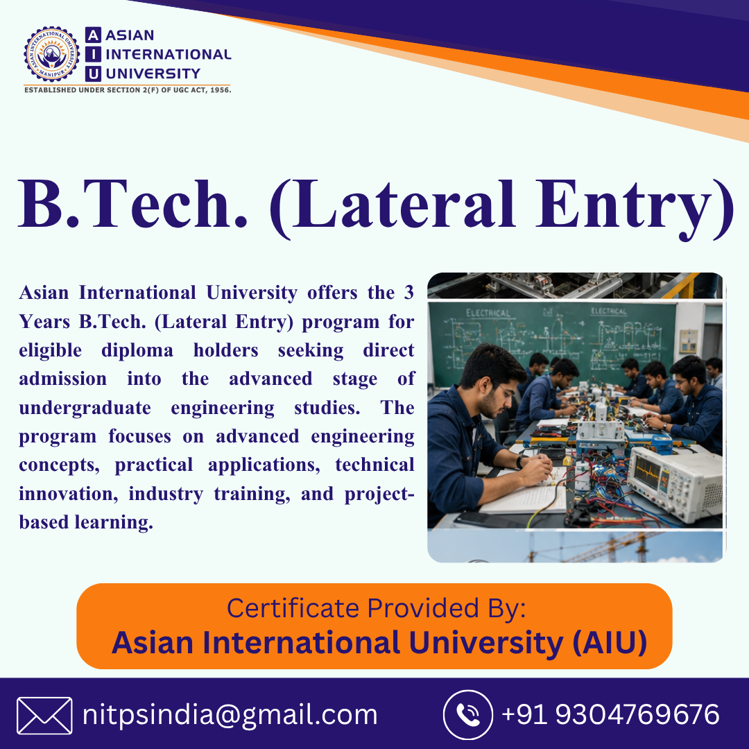 B.tech. (Lateral Entry)