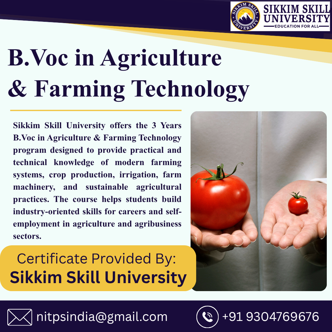 B.voc In Agriculture & Farming Technology