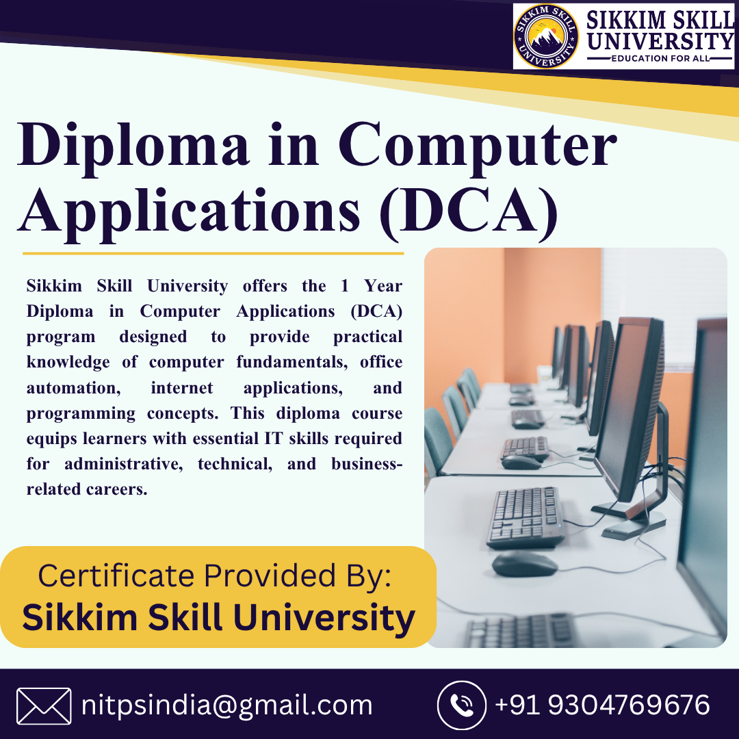 Diploma In Computer Applications (Dca)