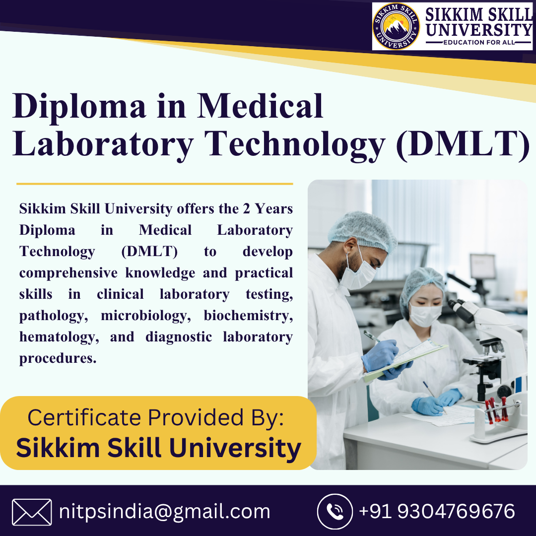 Diploma In Medical Laboratory Technology (Dmlt)