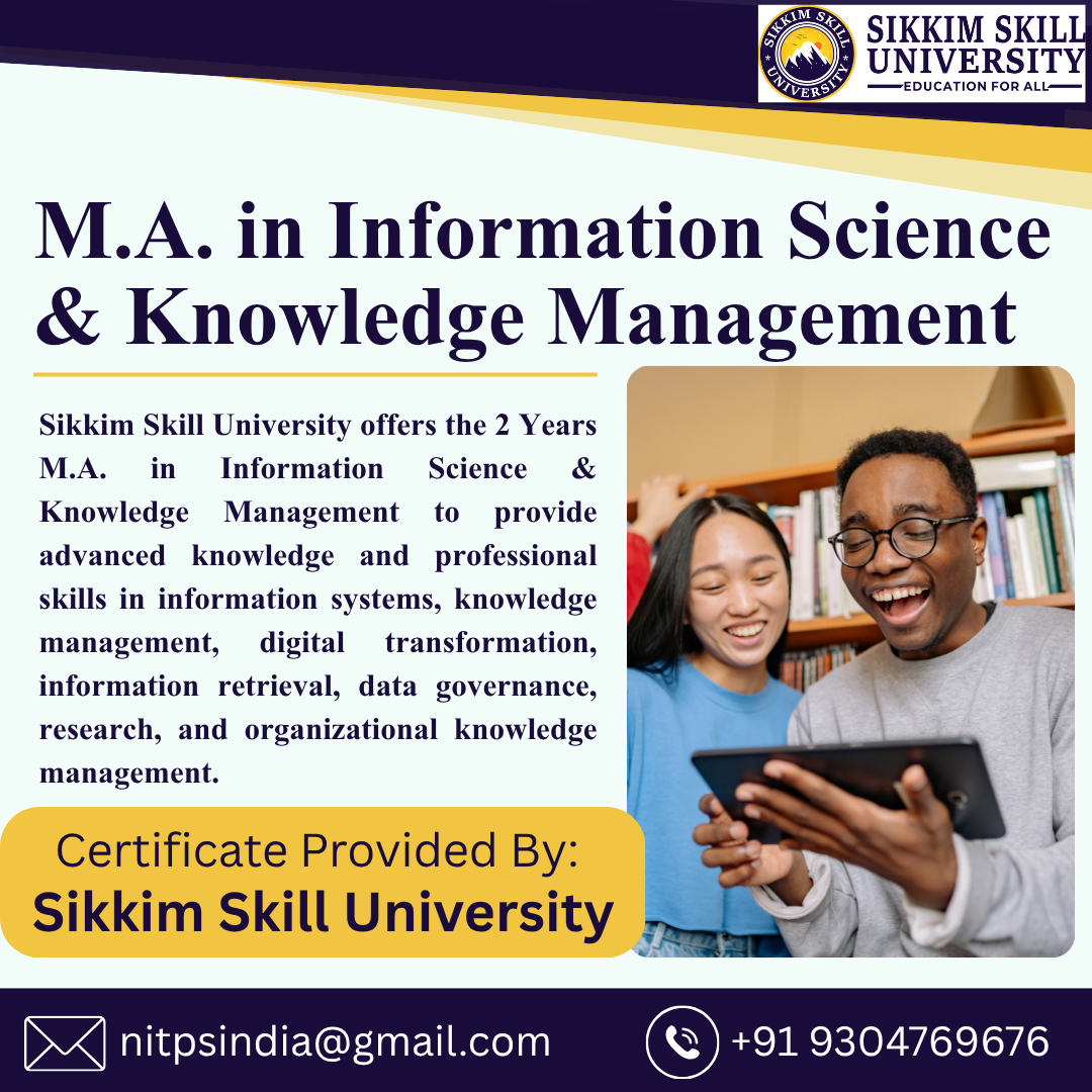 M.a. In Information Science & Knowledge Management