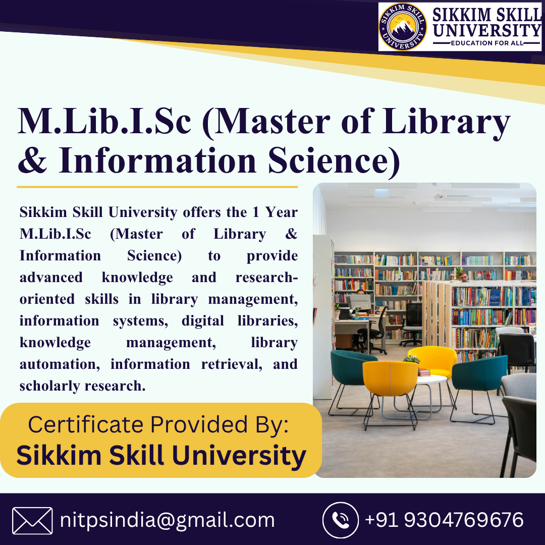 M.lib.i.sc (Master Of Library & Information Science)