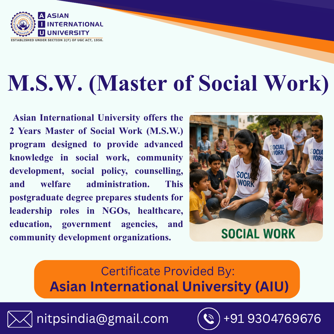 M.s.w. (Master Of Social Work)