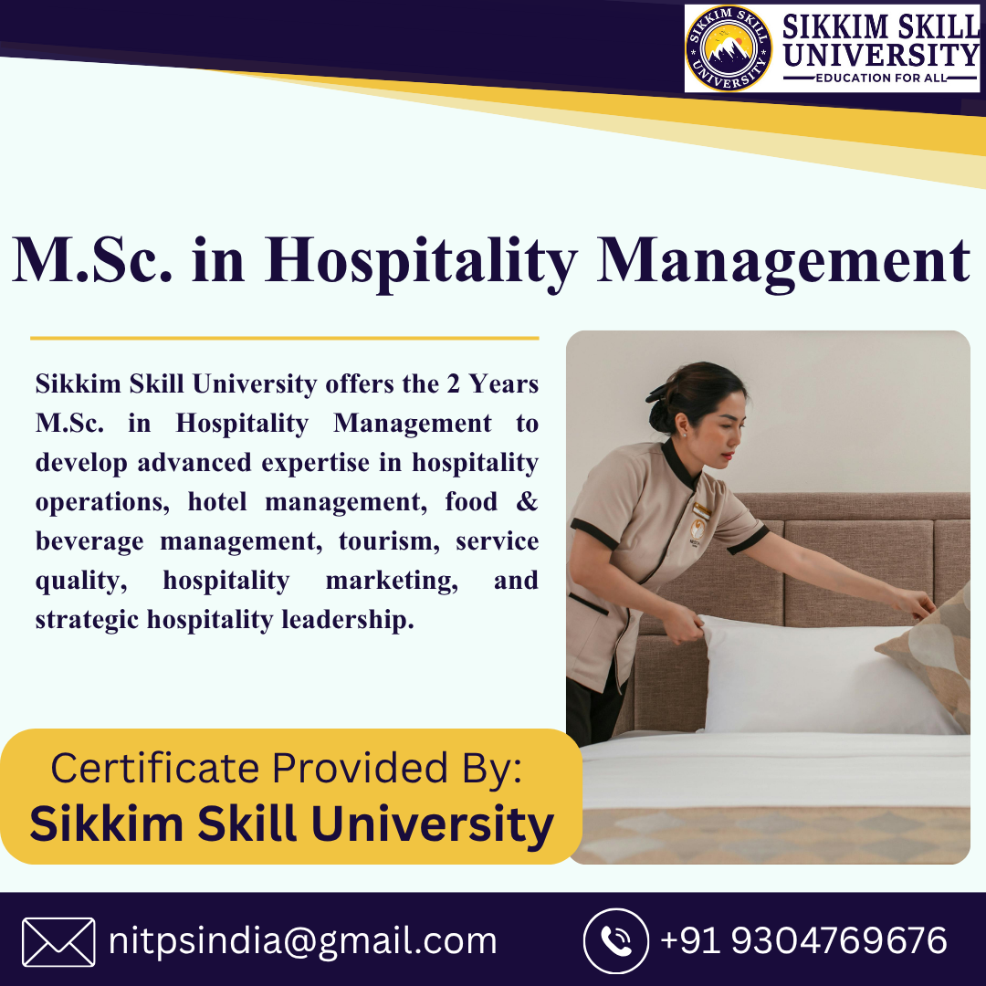 M.sc. In Hospitality Management