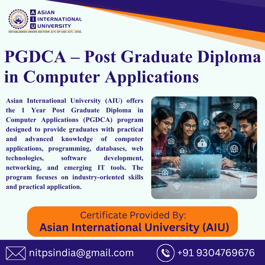 Pgdca – Post Graduate Diploma In Computer Applications
